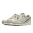 New Balance 696 Nb Grey Women's Running Classics Shoes - Sandstorm, Off White, Metallic Silver (wl696bgc)