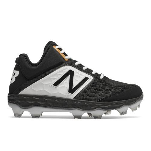 New Balance Fresh Foam 3000v4 Mid-cut Tpu Men's Cleats And Turf Shoes - Black/white (pm3000k4)