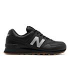 New Balance 574 Leather Men's 574 Shoes - Black/silver (ml574leb)