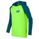 New Balance 14480 Kids' Hooded Performance Pullover - Blue/green (bt14480mbe)