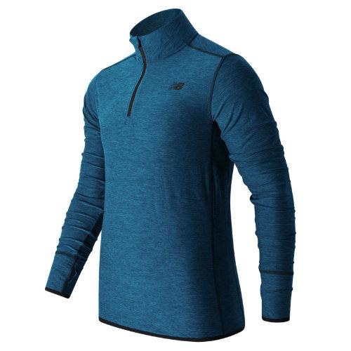 New Balance 53030 Men's N Transit Quarter Zip - Blue (mt53030ebh)