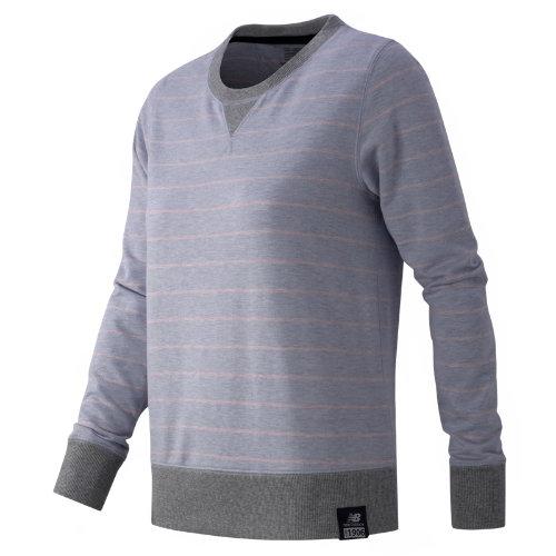 New Balance 61513 Women's Essentials Plus Stripe Crewneck - Mirage (wt61513mir)