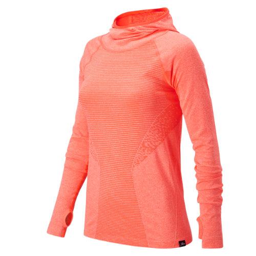New Balance 63155 Women's J.crew M4m Seamless Hooded Pullover - Orange (wt63155daf)