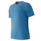 New Balance 53081 Men's Short Sleeve Heather Tech Tee - Blue (mt53081buh)