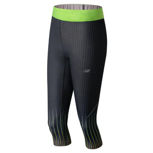 New Balance 71154 Women's Printed Accelerate Capri - Black/green (wp71154pdo)