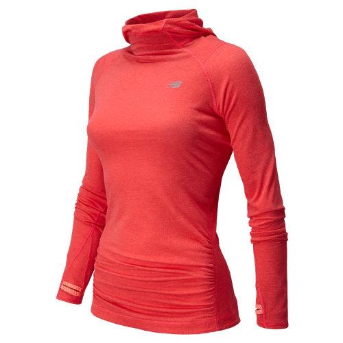 New Balance 5116 Women's Impact Hoodie - Bright Cherry Heather (wrt5116brh)