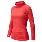 New Balance 5116 Women's Impact Hoodie - Bright Cherry Heather (wrt5116brh)