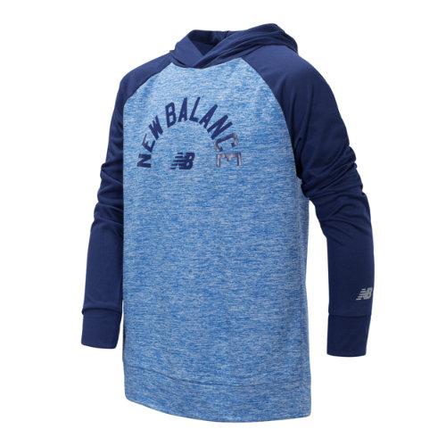 New Balance 10776 Kids' Long Sleeve Hooded Performance Top - Blue (bt10776lap)