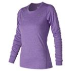 New Balance 63134 Women's Heathered Long Sleeve Tee - Purple (wt63134aih)