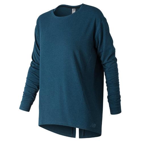 New Balance 91452 Women's Studio Relaxed Long Sleeve - Blue (wt91452nsh)