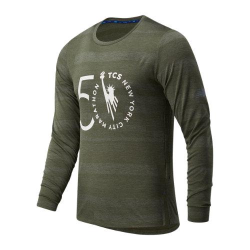 New Balance Mens Nyc Marathon Q Speed Fuel Jacquard Long Sleeve