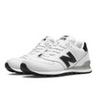 New Balance 574 Leather Men's 574 Shoes - White, Black (nb574alk)