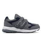 New Balance Hook And Loop 888 Kids' Pre-school Running Shoes - Grey/navy (kv888snp)
