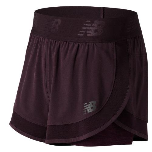 New Balance 71120 Women's Mixed Media 2 In 1 Short - Purple (ws71120bao)