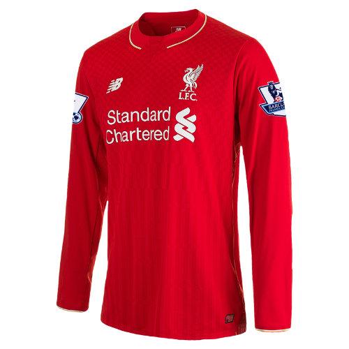 New Balance 54315 Men's Lfc Mens Sturridge Home Epl Patch Ls Jersey - High Risk Red (wstm54315y)