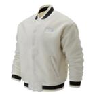 New Balance 93509 Men's Nb Athletics Stadium Sherpa Jacket - Off White (mj93509sh2)