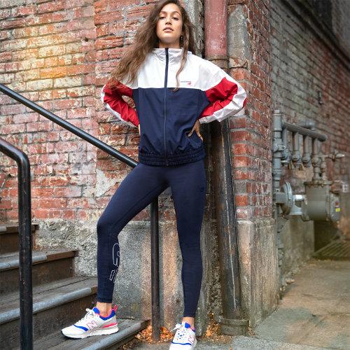 New Balance 91550 Women's Nb Athletics Windbreaker - Navy (wj91550pgm)