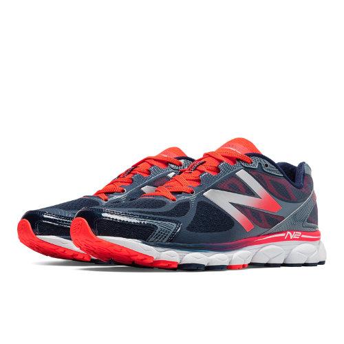 New Balance 1080v5 Men's Neutral Cushioning Shoes - Neon Orange, Blue Smoke (m1080ob5)
