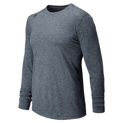 New Balance 4375 Men's Long Sleeve Heather Tech Tee - Dark Sapphire Heather (mft4375dsh)
