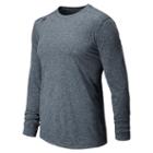New Balance 4375 Men's Long Sleeve Heather Tech Tee - Dark Sapphire Heather (mft4375dsh)