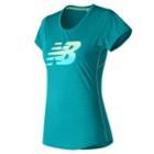 New Balance 53162 Women's Accelerate Short Sleeve Graphic - Blue (wt53162omb)