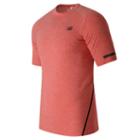 New Balance 61021 Men's Trinamic Short Sleeve Top - Red/black (mt61021amh)