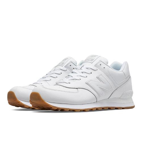 New Balance 574 Leather Men's 574 Shoes - White (nb574baa)