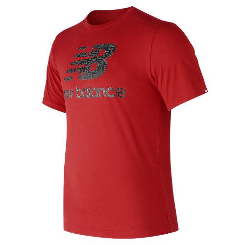 New Balance 73589 Men's Essentials Filled Logo Tee - Red (mt73589tre)