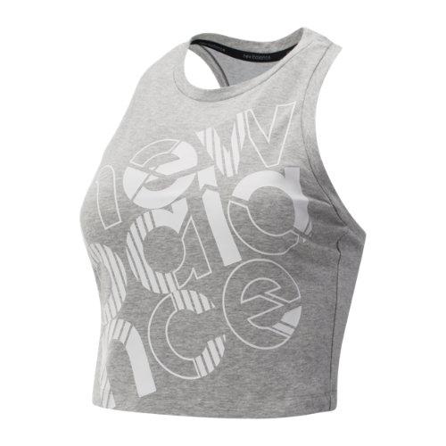 New Balance 93150 Women's Relentless Crop Top - Grey (wt93150ag)