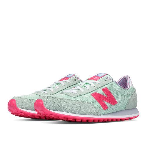 New Balance 410 70s Running Suede Women's Running Classics Shoes - Seafoam, Flamingo (wl410pkb)