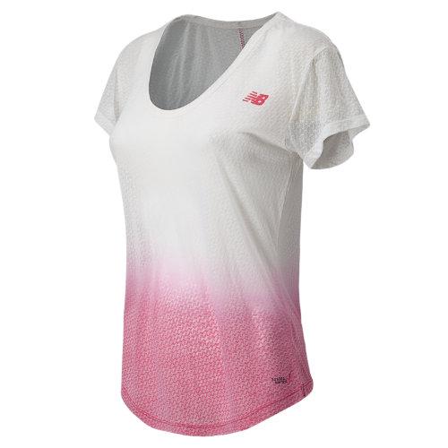 New Balance 53122 Women's Pink Ribbon Survivor Tee - White, Pink Glo (rwt53122wt)