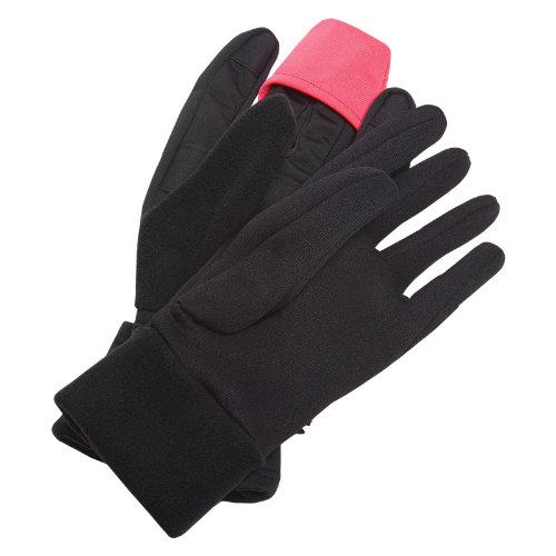 New Balance 001 Women's Wind Blocker System Glove - Black, Pink Glo (nbw001bk)