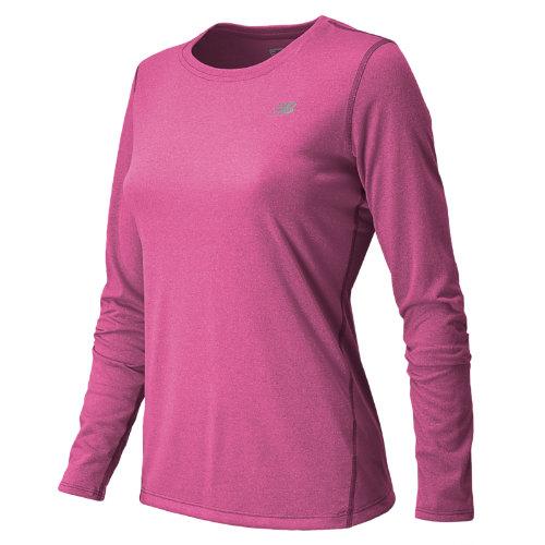 New Balance 3320 Women's Heathered Long Sleeve - Poisonberry (wrt3320pbr)