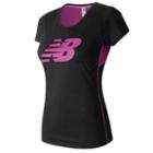New Balance 53162 Women's Accelerate Short Sleeve Graphic - Black/pink (wt53162bjl)