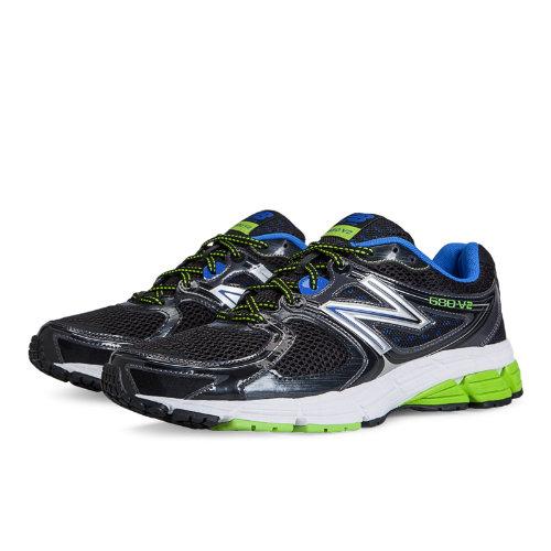 New Balance 680v2 Men's Neutral Cushioning Shoes - Black, Blue, Green (m680bb2)