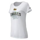 New Balance 71624 Women's Brooklyn Half Crown Tee - White (wt71624vwt)