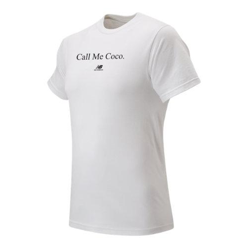 New Balance 93449 Men's Call Me Coco Tee - White/black (mt93449wt)