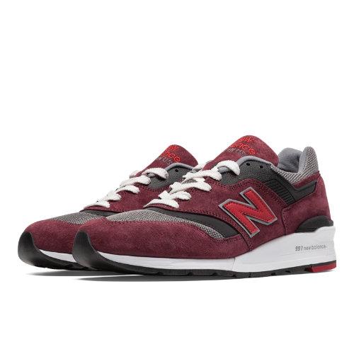 New Balance 997 Heritage Men's Made In Usa Shoes - Burgundy/grey/dark Grey (m997crg)