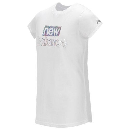 New Balance 18228 Kids' Short Sleeve Graphic Tee - White (gt18228wt)