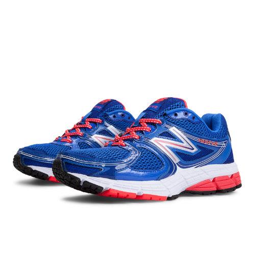 New Balance 680v2 Women's Neutral Cushioning Shoes - Blue, Pink Shock, White (w680bb2)