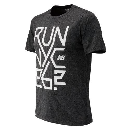 New Balance 73080 Men's Nyc Marathon Heather Tech Short Sleeve - Grey (mt73080vhc)