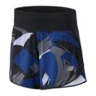 New Balance 81266 Women's 5 Inch Printed Impact Short - Blue/black/grey (ws81266blp)