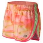 New Balance 53163 Women's Accelerate 2.5 Inch Printed Short - Orange (ws53163scs)