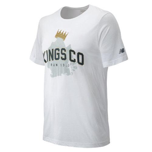 New Balance 71624 Men's Brooklyn Half Crown Tee - White (mt71624vwt)