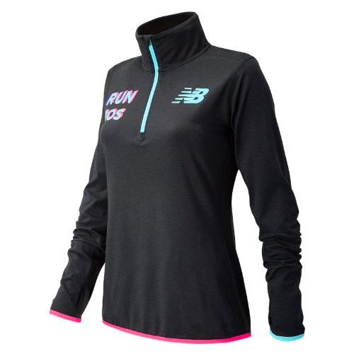 New Balance 71029 Women's Boston 1/4 Zip - Black (wt71029pbk)