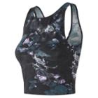 New Balance 91471 Women's Printed Evolve Crop Tank - Purple/black (wt91471vlp)