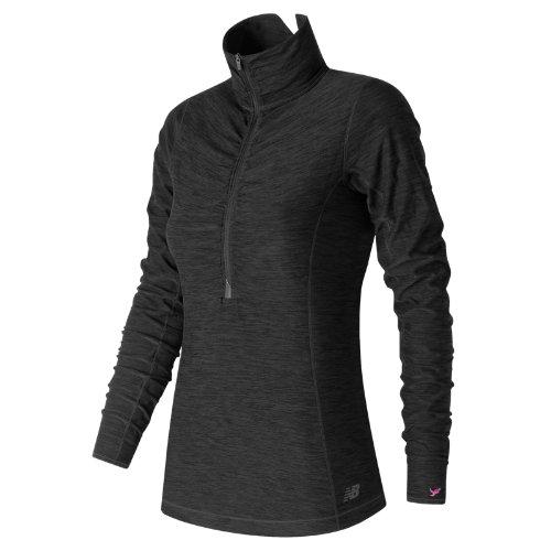 New Balance 71102 Women's Pink Ribbon In Transit Half Zip - Black (rwt71102bk)