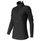 New Balance 71102 Women's Pink Ribbon In Transit Half Zip - Black (rwt71102bk)
