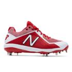 New Balance 4040v4 Men's Low-cut Cleats Shoes - Red/white (l4040tr4)