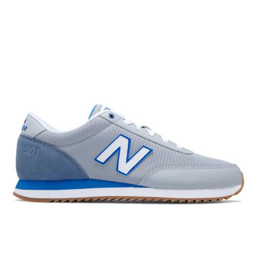 New Balance 501 Ripple Sole Men's Running Classics Shoes - Silver/navy (mz501aag)